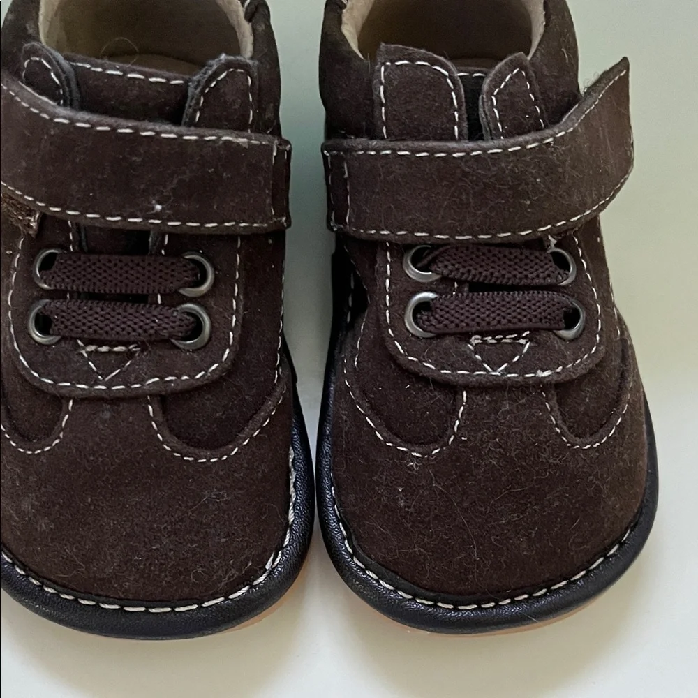 Soft Brown Baby Walker Shoes with Velcro Strap